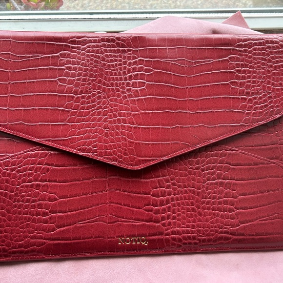 NOTIQ Vegan Croco Leather Laptop Tech Sleeve /document holder NEW - Picture 3 of 10